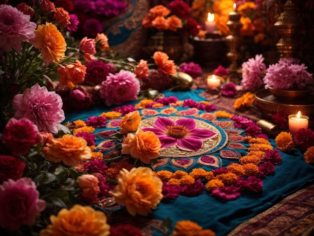 dharmic bg mit Blumen