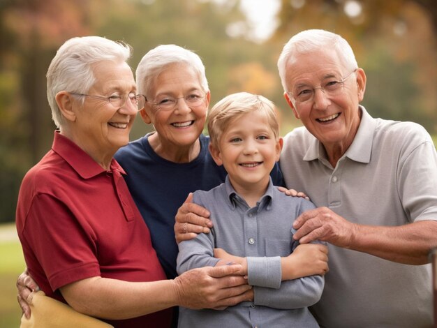 Día de los abuelos abuelos con el nieto