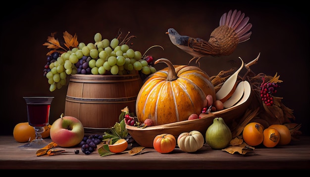 Día de Acción de Gracias y Fiesta de la Cosecha 23 de noviembre IA generativa