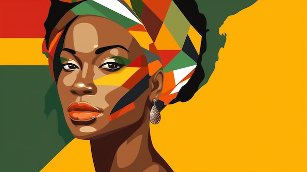 Día Africano Cultura Retrato Ilustración Generativa Ai