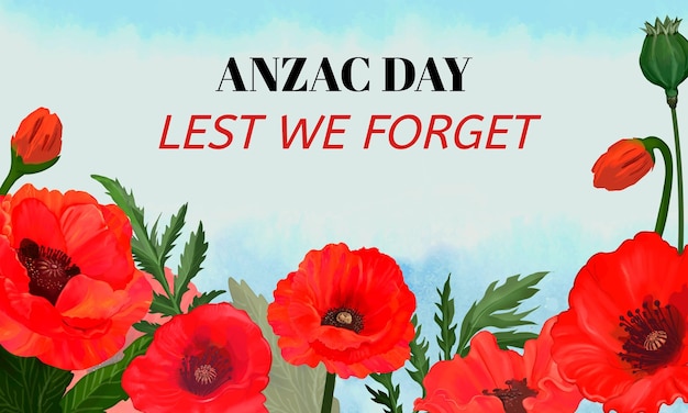 Foto día de anzac 25 de abril diseño de plantillas de publicaciones de banners en las redes sociales