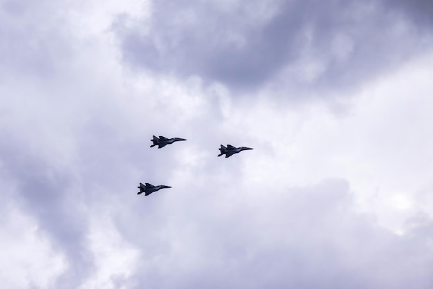 Día de la Armada del desfile naval ruso Aviación naval en el cielo Fiestas de Rusia
