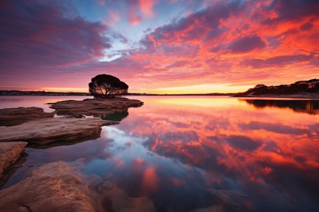 El día de Australia en el cielo de zafiro