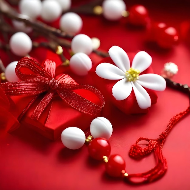 Foto día de la celebración de la primavera y martisor