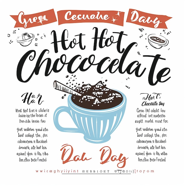 El día del chocolate caliente escrito a mano