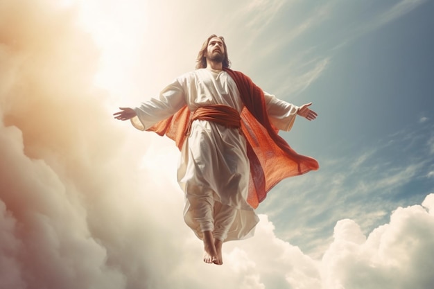 Foto dia da ascensão de jesus cristo ou dia da ressurreição do filho de deus sexta feira conceito do dia da ascensão