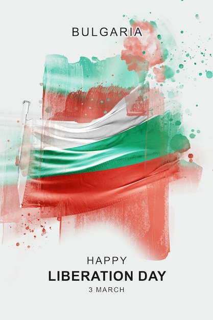 Dia da Independência da Bulgária em mídias sociais post banner modelo de cartaz marcha