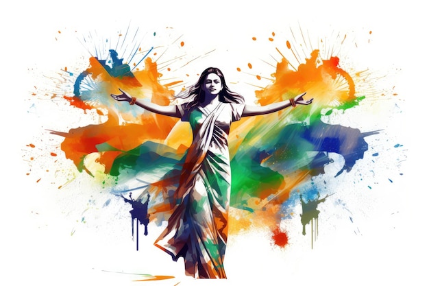 Dia da Independência da Índia Design 15 de agosto Dia da Independência Gerativo ai
