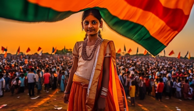 Dia da independência da Índia feliz e fotografia de celebração