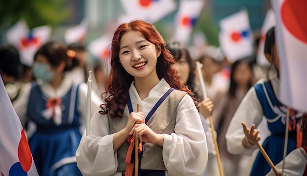 Dia da Libertação Nacional da Coreia do Sul feliz e fotografia de celebração