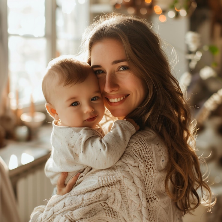 Foto dia da mãe e do bebê mãe e bebê