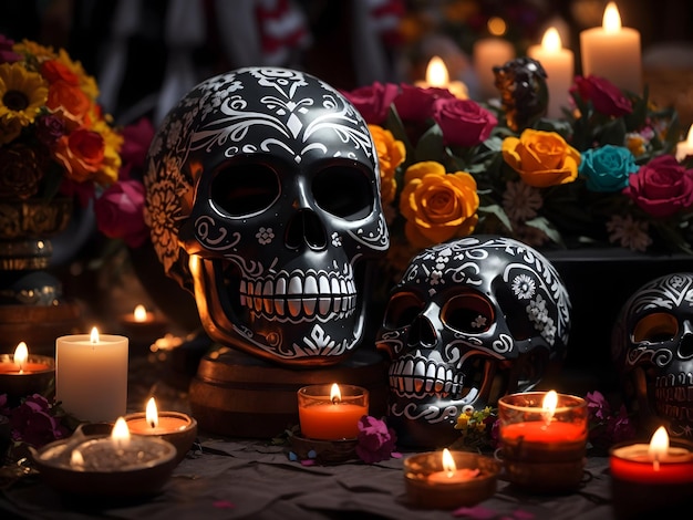 dia da morte comemorado no México e pelas comunidades mexicanas