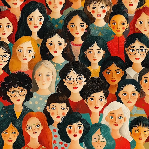 Dia da Mulher Dia das Mães arte de ilustração de poder feminino