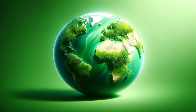 Dia da Terra Conceito de um planeta verde totalmente sustentável