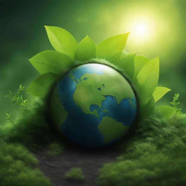 Dia da Terra Dia Mundial do Meio Ambiente Dia de Salvar o Planeta conceito de ação de emergência climática aquecimento global