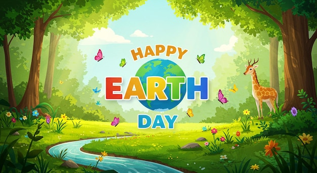 Dia da Terra Ecoamigável Natureza e Meio Ambiente