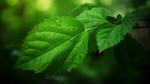 Dia da Terra em meio ambiente Folhas e plantas verdes naturais usadas como fundo de primavera página de capa vegetação ambiente ecologia papel de parede conceito eco dia da Terra Salvar o meio ambiente gerar ai