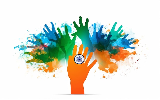 Dia da Unidade Nacional da Índia 39 Vector Impressão da Mão Ilustração IA Gerativa