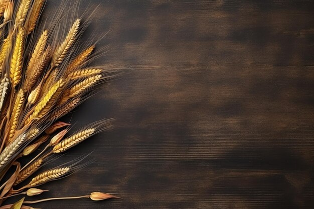 Dia de Ação de Graças ou composição de outono com folhas de abóbora laranja ou frango comida de Ação de Graças