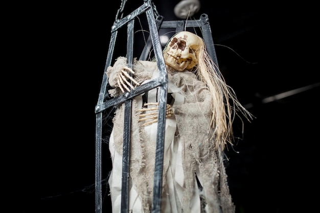 Dia de artesanato mexicano do esqueleto morto Foco suave close-up foto