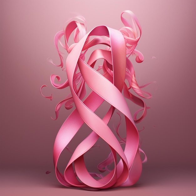 Dia de conscientização sobre o câncer de mama mês de outubro Cintura rosa realista para mulheres vestido rosa