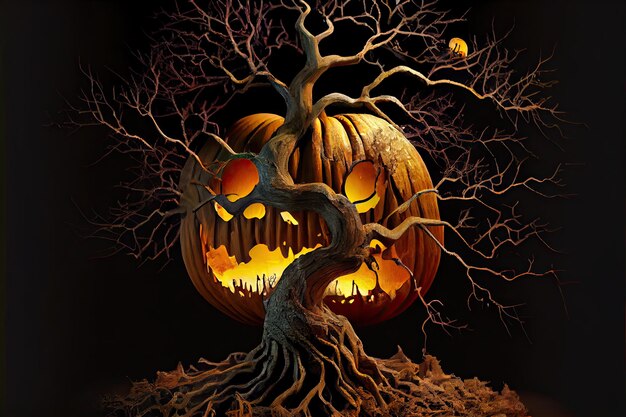 Dia de Halloween olhos de Jack O' Lanterns doces ou travessuras Samhain Véspera de Todos os Santos Véspera de Todos os Santos Todo o Dia das Bruxas assustador Horror Fantasma Demônio fundo 31 de outubro
