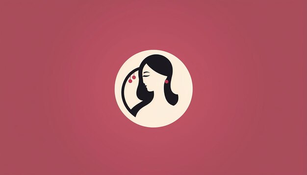 Dia de la Mujer emprendedora 2D minimalistisches Logo