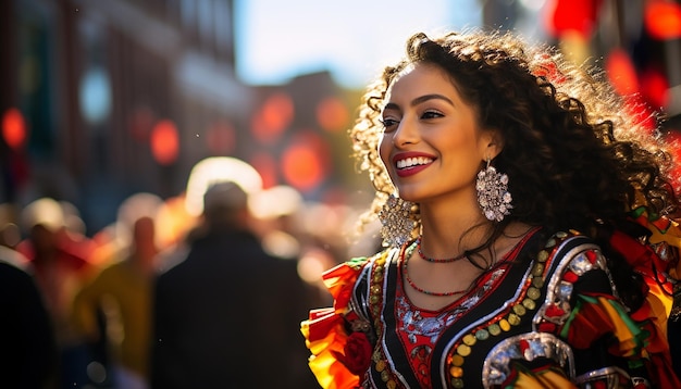 Dia de la raza celebração fotografia conceito criativo