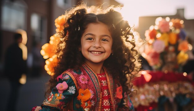 Dia de la raza celebração fotografia conceito criativo