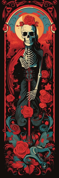 Dia de los muertos Dia dos mortos cartaz de bandeira