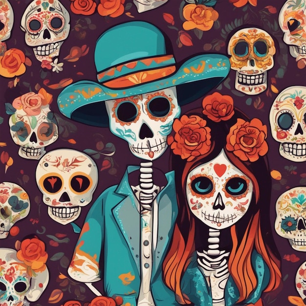 Dia de los muertos Papel de parede do festival de feriado mexicano do Dia dos Mortos