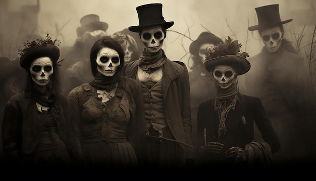 Dia de los Muertos Sepia