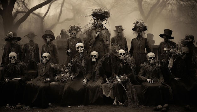 Dia de los Muertos Sepia