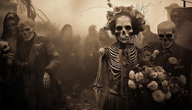 Dia de los Muertos Sepia