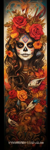 Foto dia de los muertos tag der toten banner postkarte