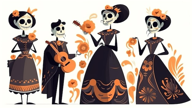 Dia de los muertos Tag der Toten mexikanisches Feiertag