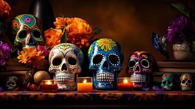 Dia de muertos Feiertagshintergrund