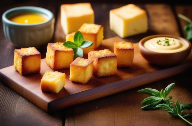 Dia de São David cozinha nacional galesa croutons tradicionais galeses molho de queijo derretido fondue foto deliciosa