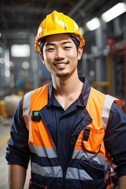 dia de trabalho homem trabalhador construtor capacete de segurança uniforme de segurança