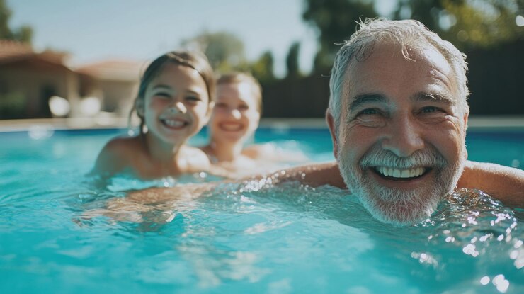 Un día de diversión en familia en la piscina