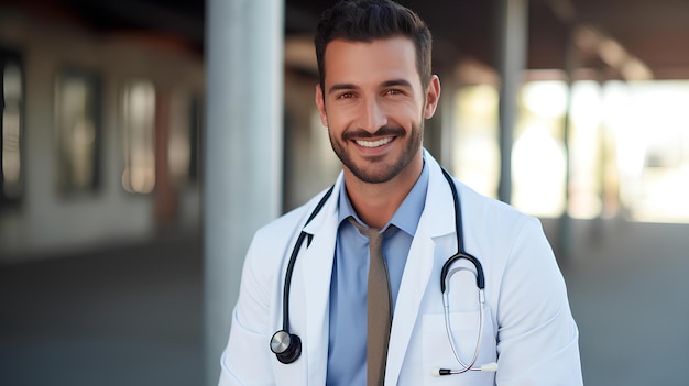 Dia do médico de fundo com estetoscópio espaço de cópia