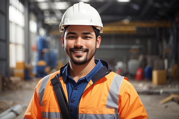 dia do trabalho homem trabalhador construtor capacete de segurança uniforme de segurança