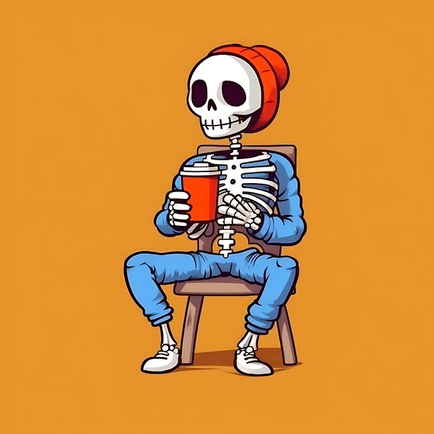 Dia dos mortos Mas viver não é um problema É divertido, há ótimos designs animados para o Halloween