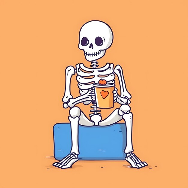 Dia dos mortos Mas viver não é um problema É divertido, há ótimos designs animados para o Halloween