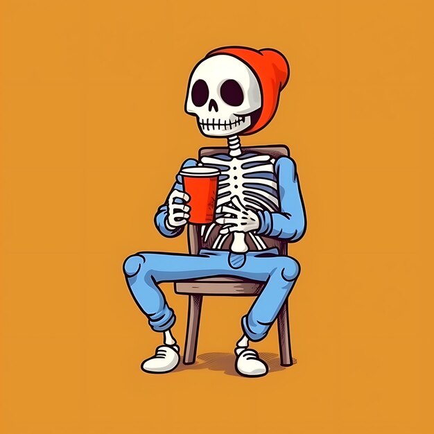 Dia dos mortos Mas viver não é um problema É divertido, há ótimos designs animados para o Halloween