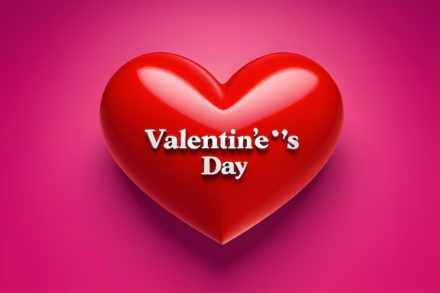 Dia dos Namorados 3D Texto em forma de coração belo fundo gerado