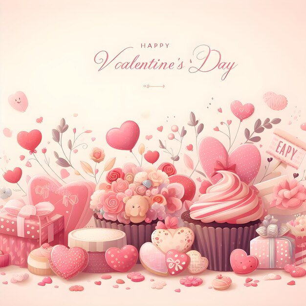 Dia dos Namorados bonito fundo romântico com corações e mensagem de saudação