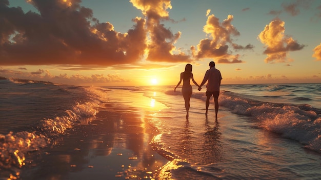 Dia dos Namorados Casal na praia