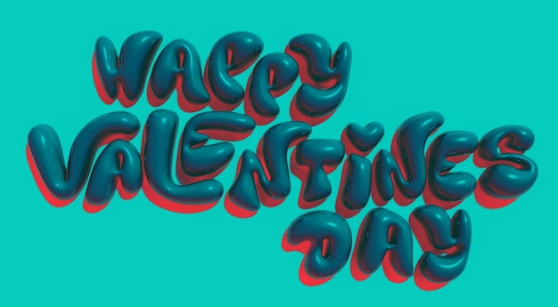 Dia dos Namorados conceito de fundo 3D texto e corações bonito amor venda bandeira ou cartão de saudação