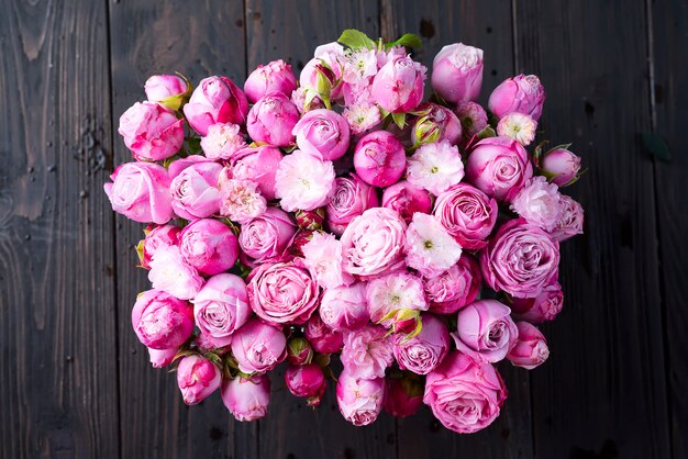 Dia dos namorados de rosas cor de rosa